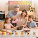 WADODO 200W Electric Hand Mixer, 7-Speeds Small Handheld Mixer with 304 Stainless Steel Beaters, Dough Hooks & Whisk Attachment, Portable Food Kitchen Mixer for Baking Cake Cookies Cream