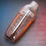 FEOOWV 2 Pcs Plastic Cocktail Shaker,Drink Mixer Hand Shaker Cup with Scales,Bar Tool Transparent (24 oz / 700cc)