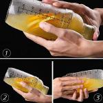 FEOOWV 2 Pcs Plastic Cocktail Shaker,Drink Mixer Hand Shaker Cup with Scales,Bar Tool Transparent (24 oz / 700cc)