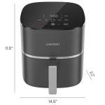 Chefman TurboX 4-in-1 Air Fryer, 5-Quart Airfryer for Extra Crispy Chicken, Fries, Wings, and More, Air Fry, Bake, Reheat, and Frozen Functions, Digital Touch Controls, Dishwasher Safe - Gray