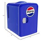 CURTIS Pepsi 6-can Mini Fridge, BLUE, 4 liters