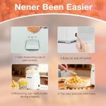 ganovea Hot Air Popcorn Maker - Oil-Free, 2-4Minute Popper, Measuring Cup to Portion Popping Corn Kernels + Melt Butter-for Healthy Snacks & Family Movie Nights(1200W) (White)