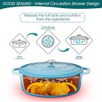 vancasso Enameled Cast Iron Dutch Oven, 9.3 Quart Dutch Oven Pot with Lid, Oval Dutch Oven Cast Iron Pot with Non Stick Coating for Bread Baking, Light Blue