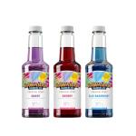 Hawaiian Shaved Ice Syrup Assortment, 3 - 16oz Bottles Of The Most Popular Flavors: Cherry, Grape, Blue Raspberry. Perfect For Shaved ice, Snow Cones, Sodas, Ice Pops, and Slushies. Allergy-friendly