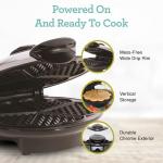 Euro Cuisine WM520 Heart Shaped Iron Waffle Maker - Eco-Friendly PTFE and PFOA Free Non Stick Plates, Perfect for V-Day & Special Occasions, 8-Inch