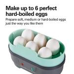 Hamilton Beach Sous Vide Style Electric Egg Bite Maker, Hard Boiled Egg Cooker & Poacher with Removable Nonstick Tray, Makes 2 in Under 10 Minutes, Teal (25511)