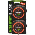 Crescent Lufkin 25 Ft. WORKHORSE NITE EYE Tape Measure | 2 Pack | L1125NESET2V