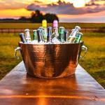 BREKX Insulated Rose Copper Double Walled Ice Bucket for Parties, Anchored Wine Bucket/Large Ice Bucket with Handles, Drink Cooler for Parties, 12 Quarts (3 Gallon)