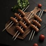 400PCS Natural Bamboo Skewers, 16" Bamboo Skewers Sticks for Barbecue, Fruit, Appetiser, Chocolate Fountain, Cocktail, Crafting and Party, Φ=4mm