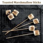 400PCS Natural Bamboo Skewers, 16" Bamboo Skewers Sticks for Barbecue, Fruit, Appetiser, Chocolate Fountain, Cocktail, Crafting and Party, Φ=4mm