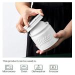 DOWAN Butter Crock, French Butter Dish for Spreadable Soft Butter, Ceramic Butter Keeper With Lid for Countertop, Butter Dish With Waterline, Housewarming Gift, Kitchen and Home Decor, Soft White