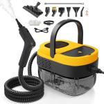 Steam Cleaner,2500W Steamer for Cleaning 1.69 Quarts Large Capacity Tank,Temperature steamer for Home,Car,kitchens,Camping （Yellow)