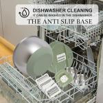 KITHELP Stainless Steel Salad Spinner Large, Vegetables Fruits Wash Bowl with Strainer, Lettuce Spinner Dryer with 5 Blades Slicer, Egg Yolk Strainer, Shredder for Efficient Salad Preparation 5.3Qt