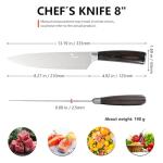 8" Japanese Chef's Knife with Pakkawood Handle