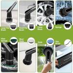 Electric Spin Scrubber with Retractable Handle, 12-in-1