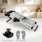 Adjustable Stainless Steel Mandoline Slicer with Gloves