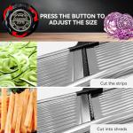 Adjustable Stainless Steel Mandoline Slicer with Gloves