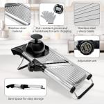 Adjustable Stainless Steel Mandoline Slicer with Gloves