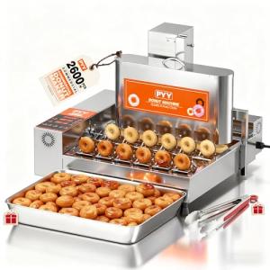 Mini Donut Maker Machine - Fully Automatic, 6 Rows