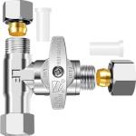 Lead-Free 3/8 Inch Tee Stop Valve Connector