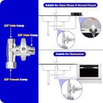 Lead-Free 3/8 Inch Tee Stop Valve Connector