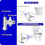Lead-Free 3/8 Inch Tee Stop Valve Connector