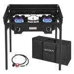 ROVSUN 2-Burner Propane Gas Stove with Accessories