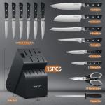 TIVOLI 15-Piece Stainless Steel Knife Set