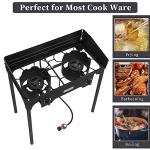 ROVSUN 2-Burner Propane Gas Stove with Accessories