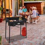 ROVSUN 2-Burner Propane Gas Stove with Accessories