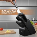 TIVOLI 15-Piece Stainless Steel Knife Set