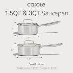 Stainless Steel Non-Stick Saucepan Set - 1.6Qt & 3Qt