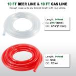 Hilangsan 10ft Beer and CO2 Line Tubing Set