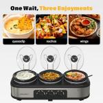 Sunvivi Triple Slow Cooker Buffet Server 3x1.5Qt