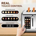 Mecity 4-Slice Touch Screen Stainless Steel Toaster