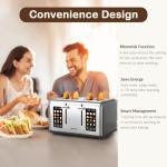 Mecity 4-Slice Touch Screen Stainless Steel Toaster