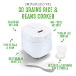 GreenLife Digital Rice & Beans Cooker, 1.5 QT