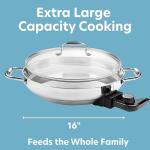 CucinaPro XL Electric 16" Skillet with Lid