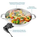 CucinaPro XL Electric 16" Skillet with Lid