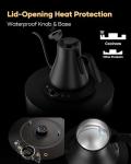 Cocinare FLOW B9 Gooseneck Electric Kettle, Matte Black