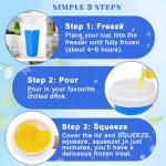 Slushie Maker Cups 2-Pack with Lid and Straw