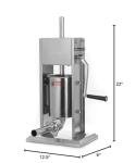 Stainless Steel Vertical Sausage Stuffer - 7lbs
