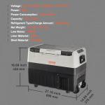 VEVOR 12V Portable Car Fridge - Dual Zone Cooler