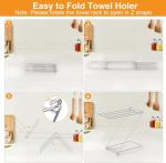 4-Arm Countertop Towel Holder, 2 Pack