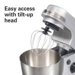 Hamilton Beach 4-Quart Electric Stand Mixer, Silver