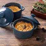 Set of 4 Mini Cocotte Casserole Dishes - Blue