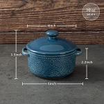 Set of 4 Mini Cocotte Casserole Dishes - Blue