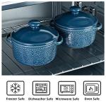 Set of 4 Mini Cocotte Casserole Dishes - Blue