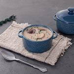 Set of 4 Mini Cocotte Casserole Dishes - Blue