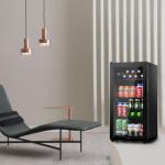 HAILANG Mini Beverage Refrigerator with Glass Door